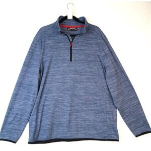 Avalanche Heathered Blue XL Pullover 1/4 Zip Long Sleeve Activewear Top